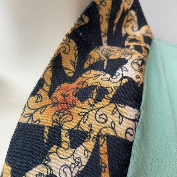 Kaftan Dress Light Green Handmade Kuwait Women Maxi Textured Fabric Pattern Trim - Picture 8 of 15